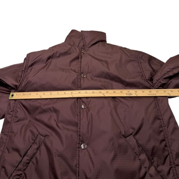 Aritzia TNA Coaches Long Jacket in Ripstop Twill Fabric Brown  - Picture 16 of 16